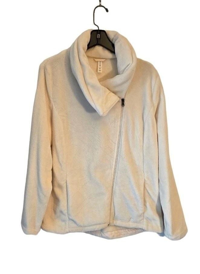 Ideology Asymmetrical-Zip Fleece Jacket Size XXL