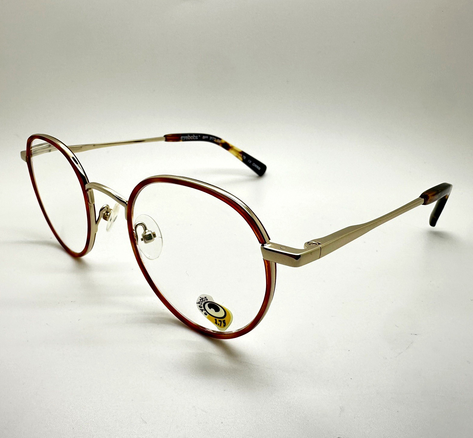 NEW EYEBOBS BFF 3173 +1.75 READERS UNISEX METAL 06 FULL-RIM ROUND 47mm SMALL