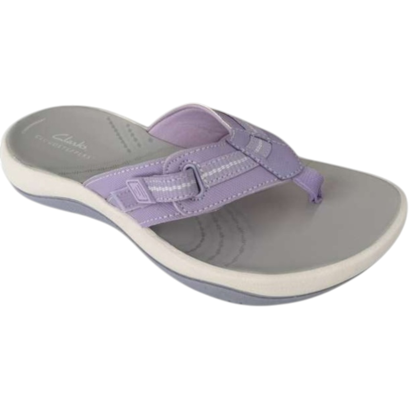 Clarks Cloudsteppers Sunmaze Tide Lilac Purple Sandals Women Size 8 NEW WITH BOX