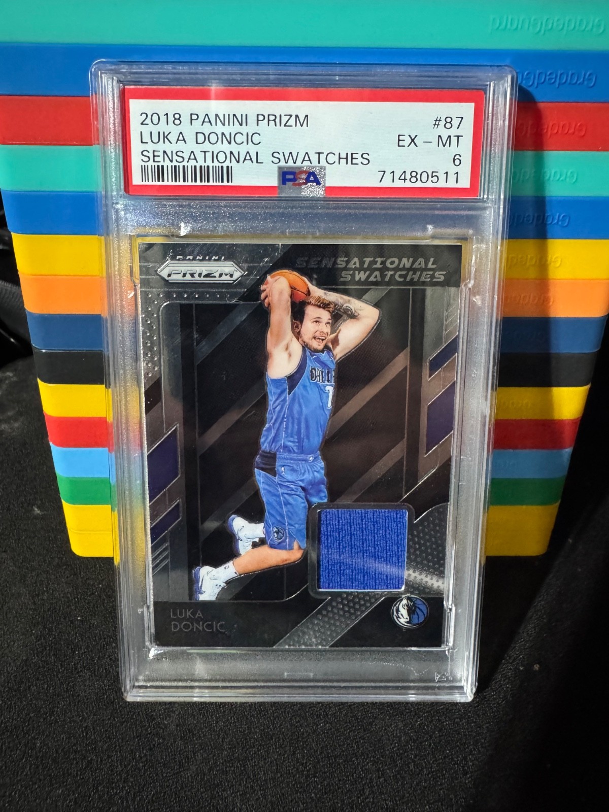 2018-19 Panini Prizm - Sensational Swatches Luka Dončić #87 PSA 6 2018-19 Panini Prizm - Sensational Swatches Luka Dončić #87 PSA 6