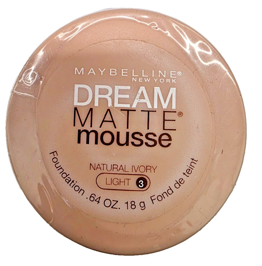 NEW Maybelline Dream Matte Mousse Foundation-NATURAL IVORY LIGHT 3 NEW Maybelline Dream Matte Mousse Foundation-NATURAL IVORY LIGHT 3