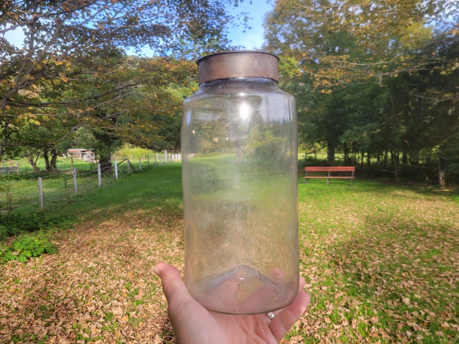 Antique Blown Glass Apothecary Jar High Pontil Herbs Mushrooms Primitive Antique Blown Glass Apothecary Jar High Pontil Herbs Mushrooms Primitive