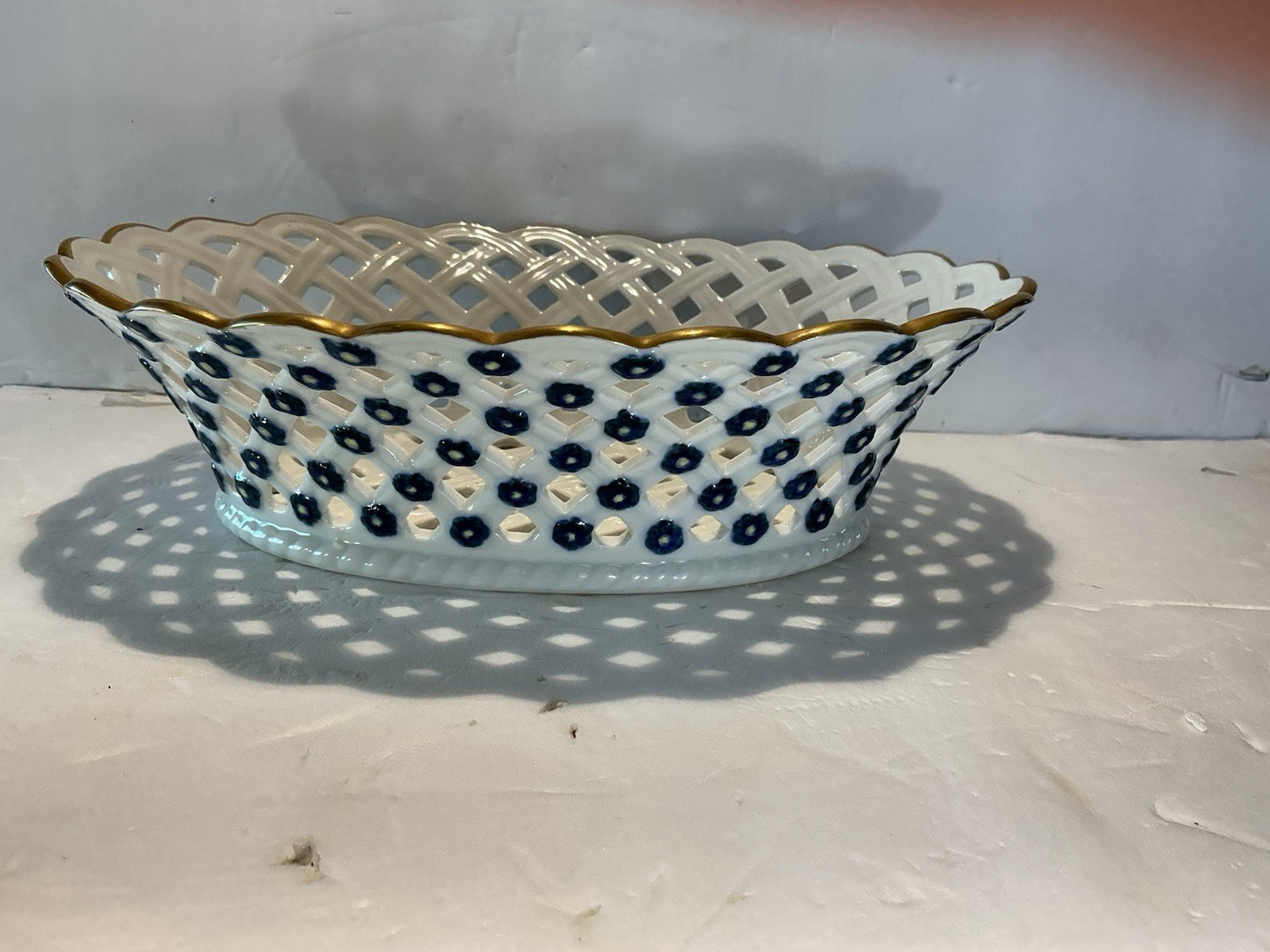Metropolitan Museum of Art (MMA) Porcelain Lattice Basket Bowl