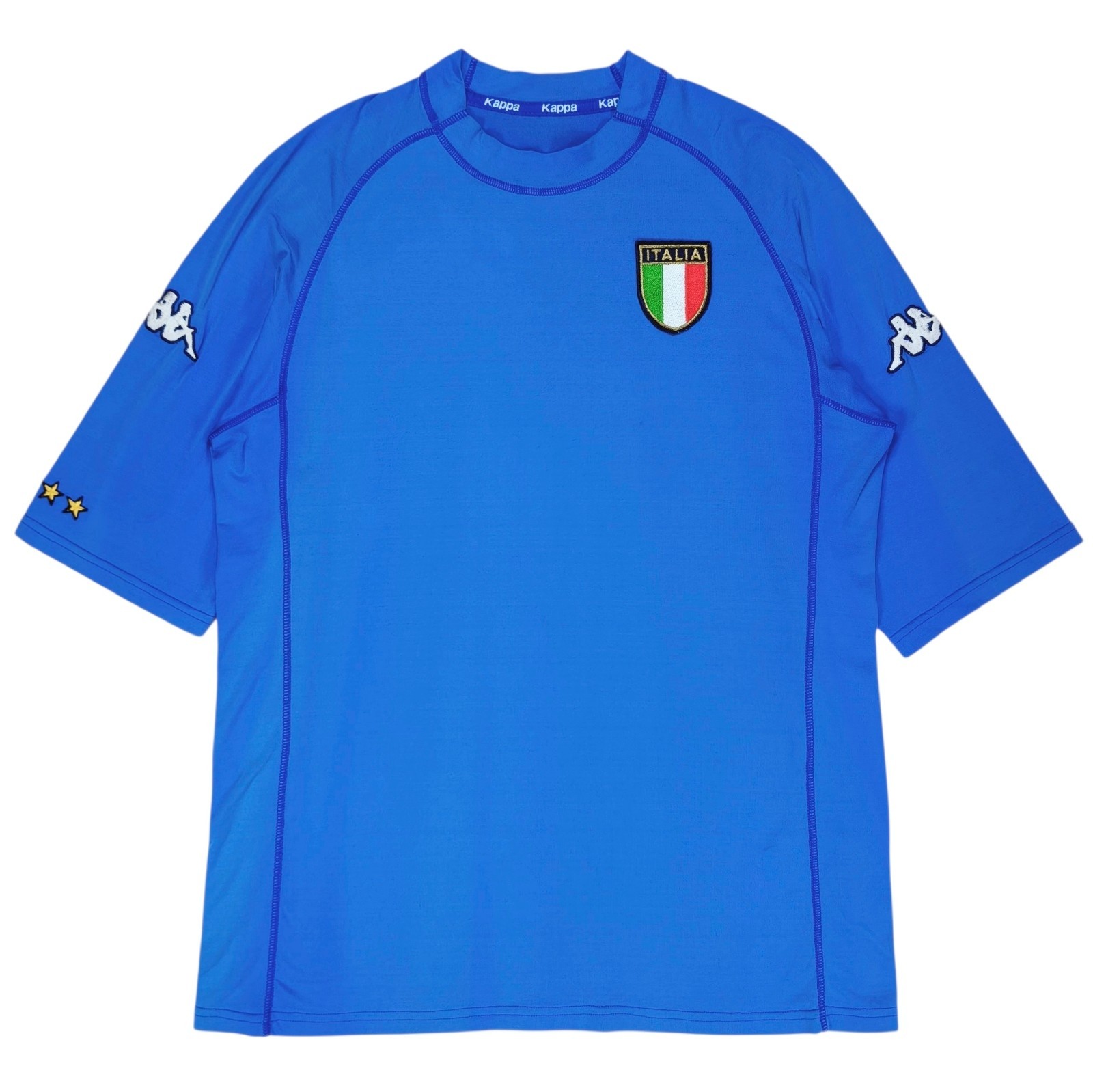 Vintage Italy 2000-02 Kappa Home Football Jersey Blue Soccer Shirt Size L