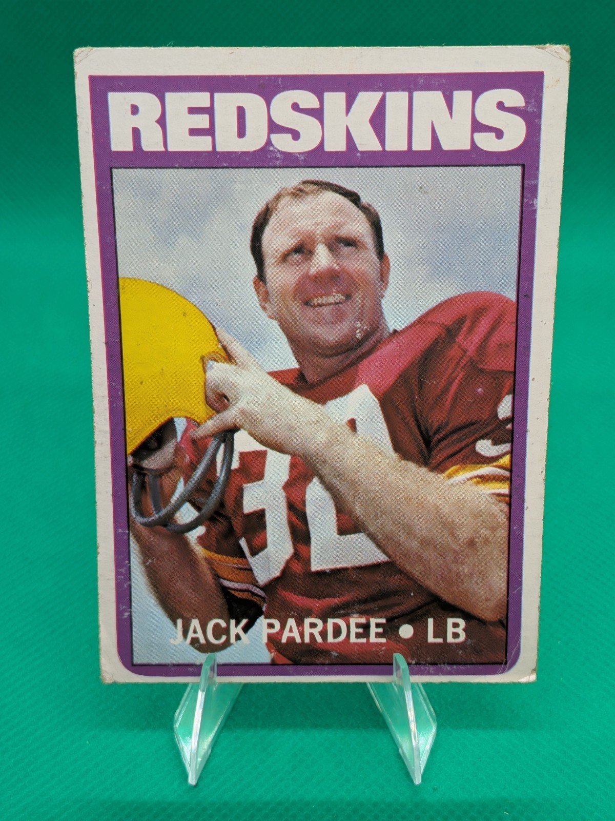1972 Topps (High #) Jack Pardee #293 - Washington Redskins  *EX*