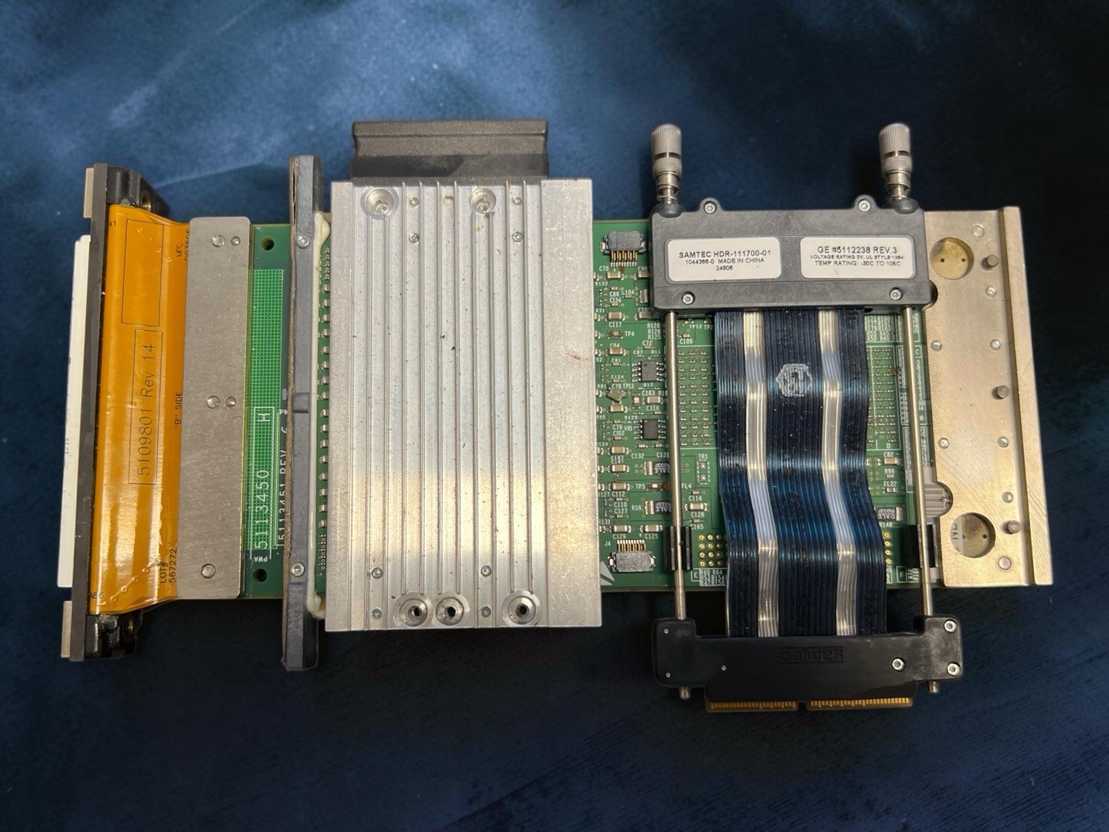 GE 51112238 Rev 3 VCT AD Board Assembly Samtec HDR-111700-01 GE 51112238 Rev 3 VCT AD Board Assembly Samtec HDR-111700-01