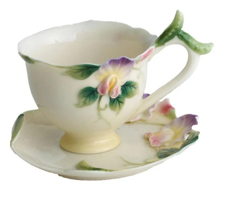 Franz Collection Orchid Cup and  Saucer FZ00421