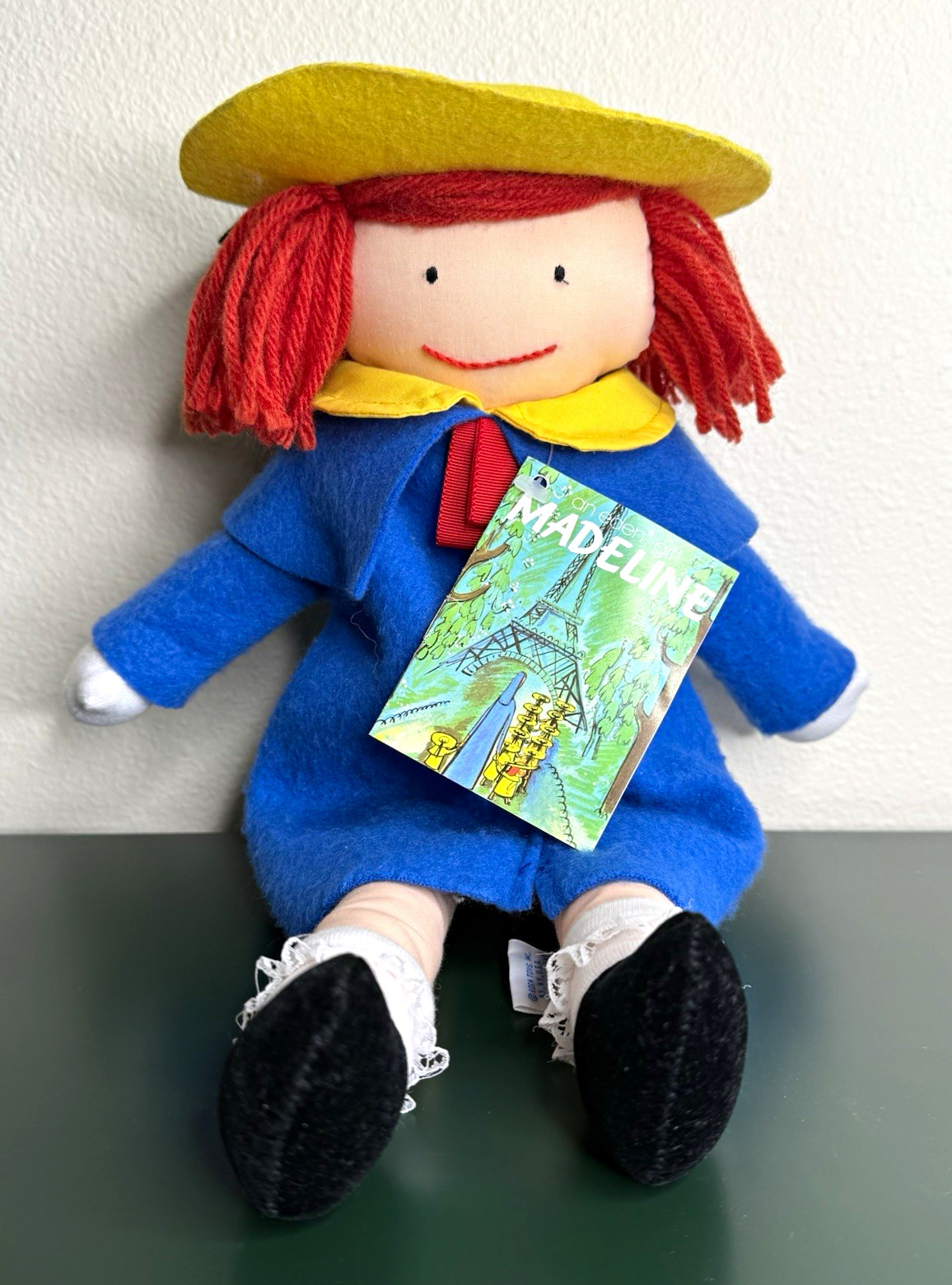 Vintage 1990 Eden Toys Madeline Doll #33303 15” Original Hang Tag Blue Coat