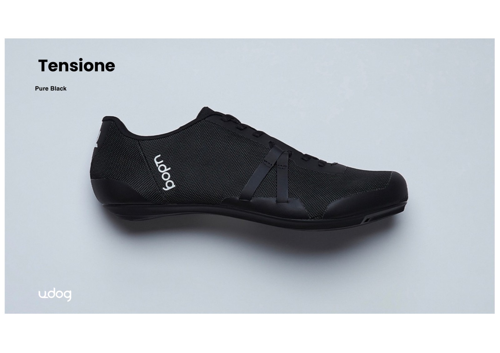 UDOG Tensione Pure Black Cycling Shoe Made in Italy UDOG Tensione Pure Black Cycling Shoe Made in Italy