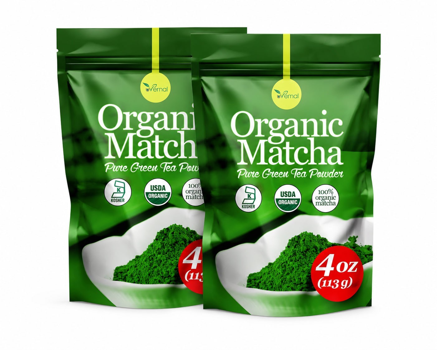 2 Pack Organic Matcha Green Tea Powder 4oz 8oz Total Pure Culinary Grade Latte 2 Pack Organic Matcha Green Tea Powder 4oz 8oz Total Pure Culinary Grade Latte