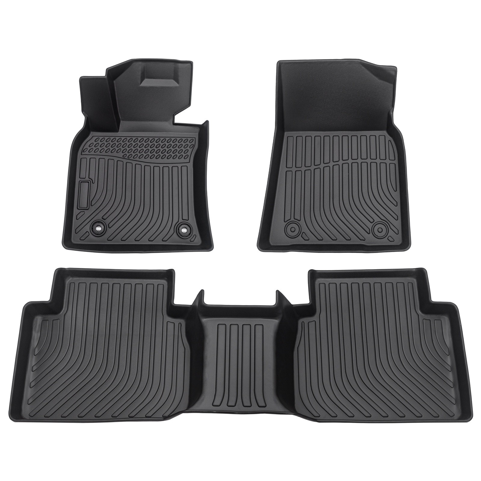 Floor Mats Liner Carpets For 2018-2024 Toyota Camry TPE Rubber All Weather 3PCS