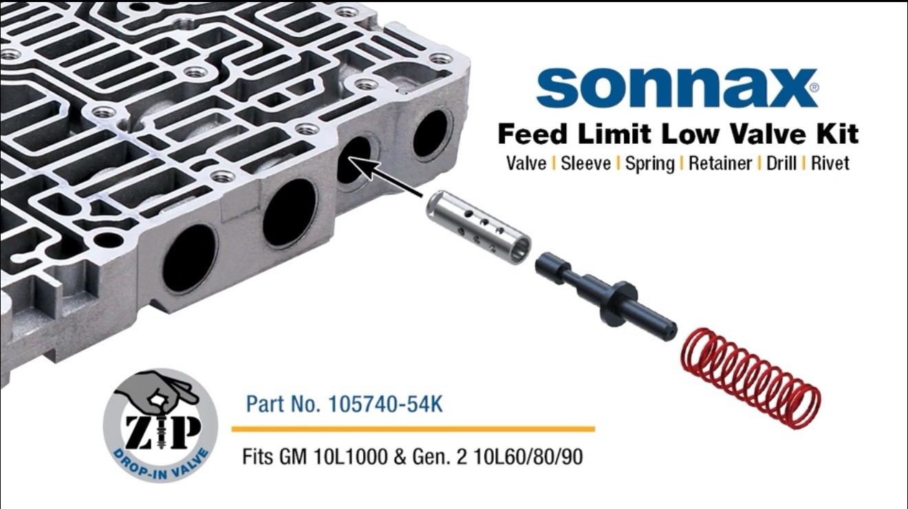 10L1000/10L80/10L90/10L60 GM SONNAX FEED LIMIT LOW VALVE KIT DROP IN  VALVE