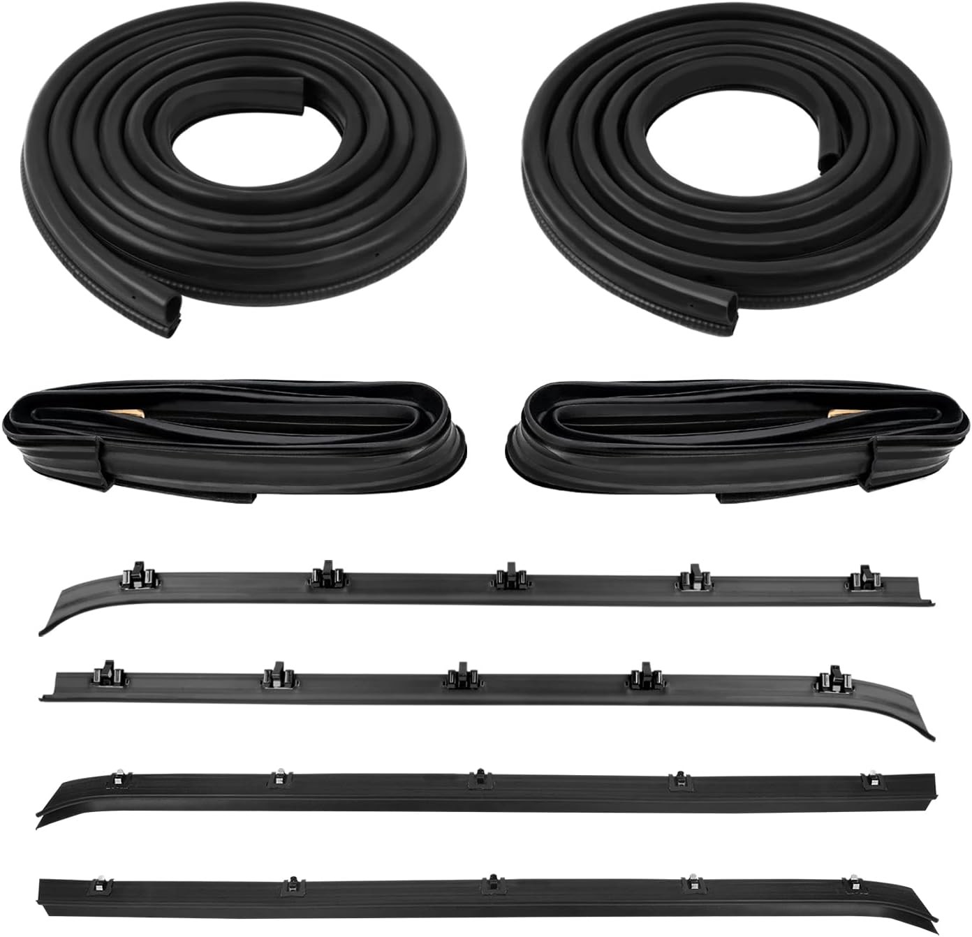 Weatherstrip Kit Door Window Run Channel Sweep Felt Seal Kit For 81-91 Chevy GMC Weatherstrip Kit Door Window Run Channel Sweep Felt Seal Kit For 81-91 Chevy GMC