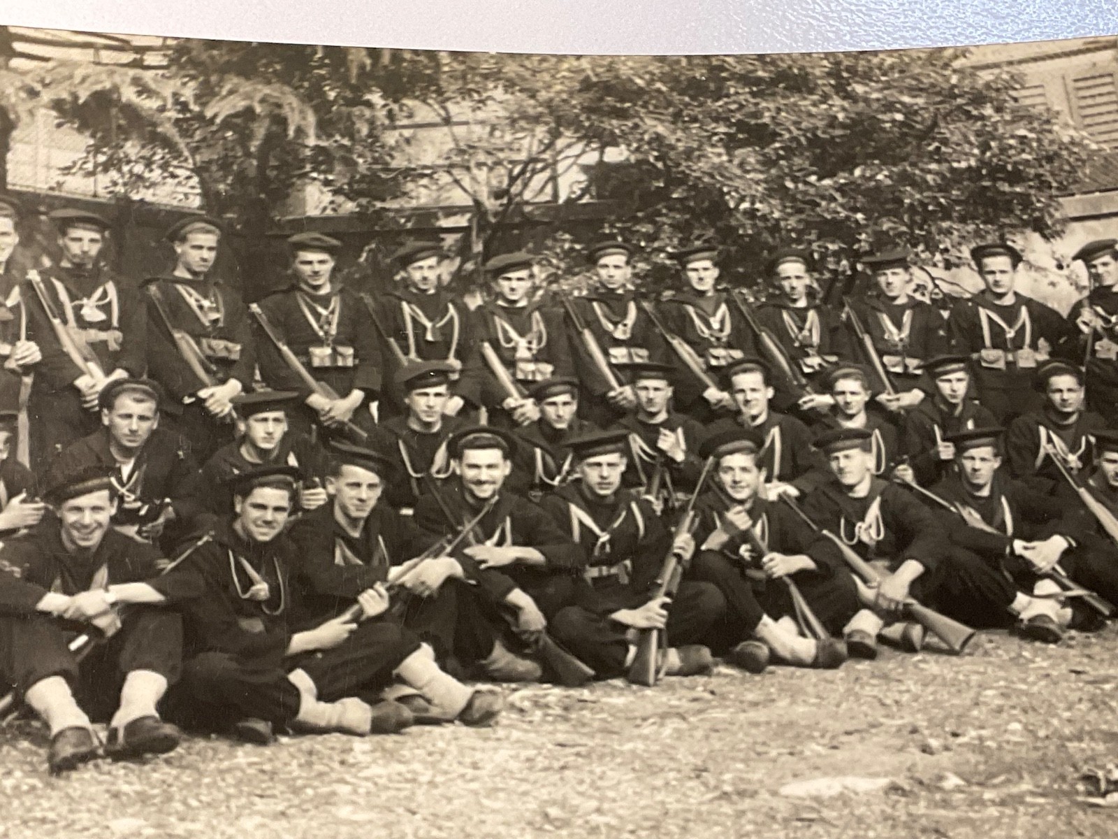 WWII Italian Regia Marina Armed Sailors Photo Fiume Mardessich Leica 1930s 40s