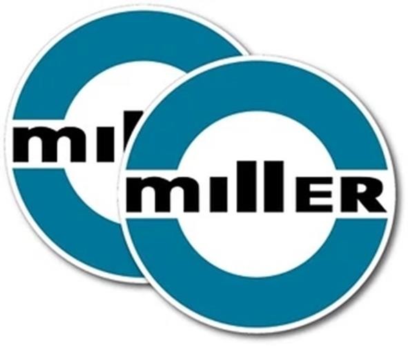 2X MILLER WELDER 1980 DECAL STICKER