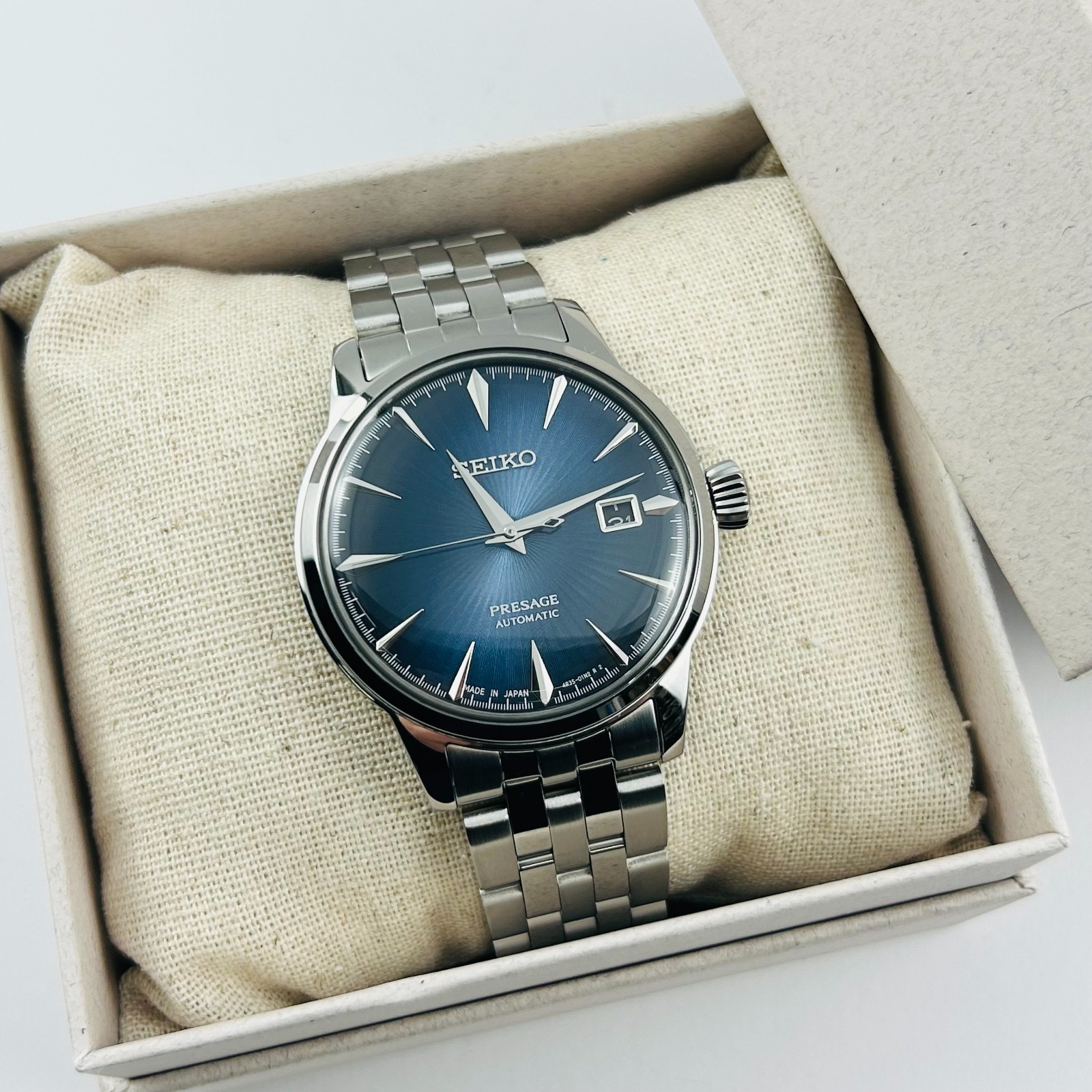 Seiko Presage Cocktail Time Gold Dial Automatic Watch SRPB41 Men's Watch 40.5MM