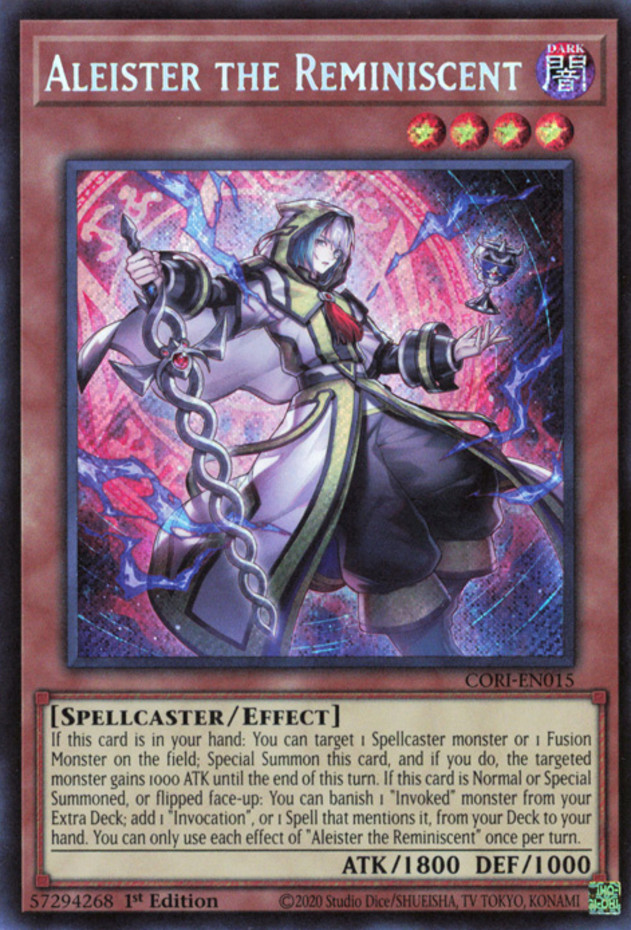 Aleister the Reminiscent - CORI-EN015 - Secret Rare - 1st Edition Near Mint, Eng Aleister the Reminiscent - CORI-EN015 - Secret Rare - 1st Edition Near Mint, Eng
