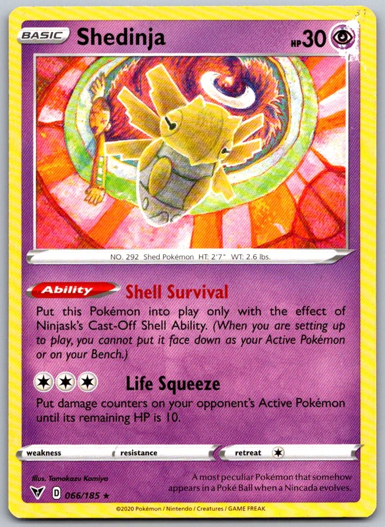 Shedinja 066/185 SWSH04: Vivid Voltage Rare LP
