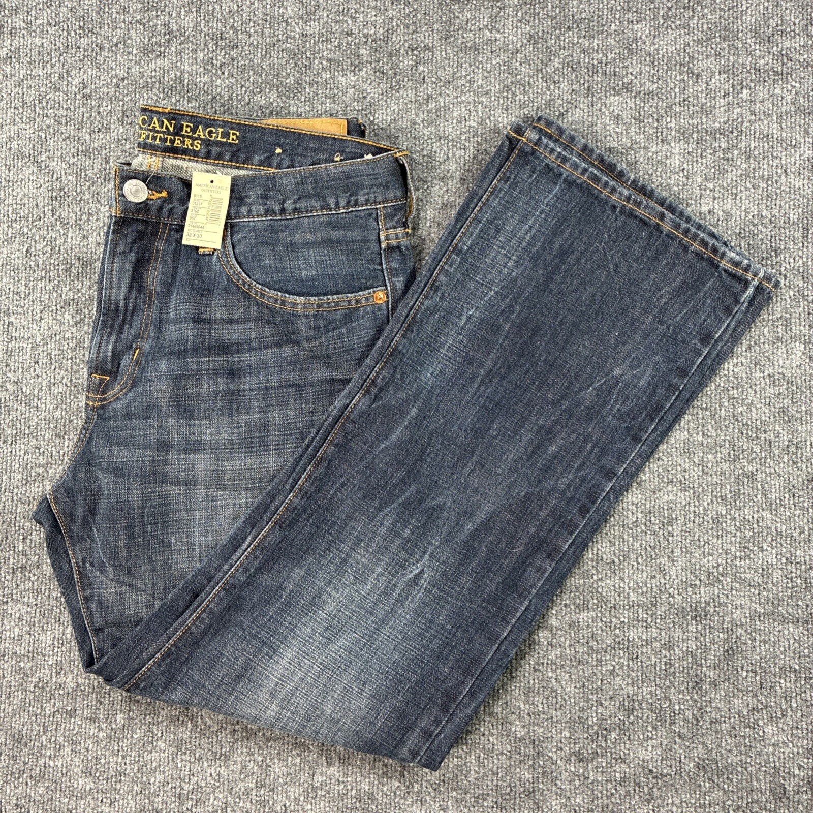 American Eagle Y2K Jeans Mens 32x30 Blue Denim Original Bootcut Cowboy Dark Wash