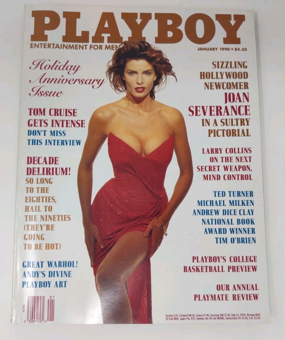 Vintage Playboy Magazine January 1990 With Centerfold Attached Vintage Playboy Magazine January 1990 With Centerfold Attached