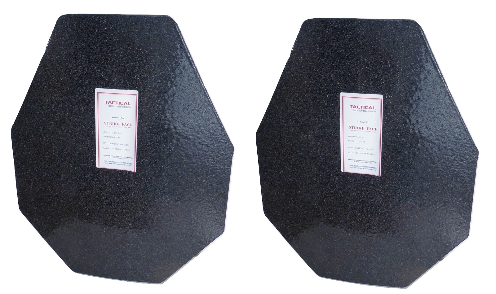 Tactical Scorpion Level III AR500 Body Armor Plates Pair 11x14 Modified Curved
