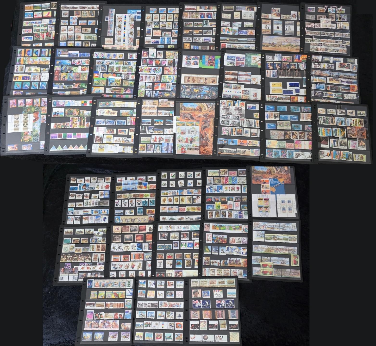 Aust Decimal Stamp Bulk Lot 37 Hagner Sheets CTO FU Mini Sheets Used Collection