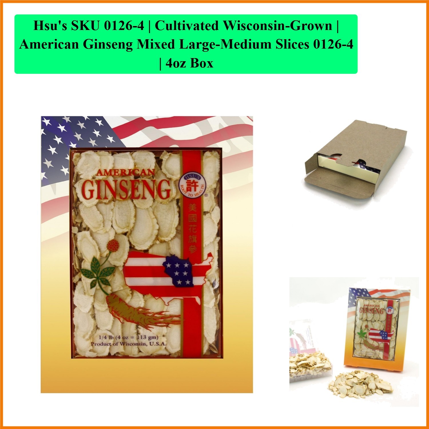 SKU 0126-4 | Cultivated Wisconsin-Grown | American Ginseng Mixed Large-Medium...