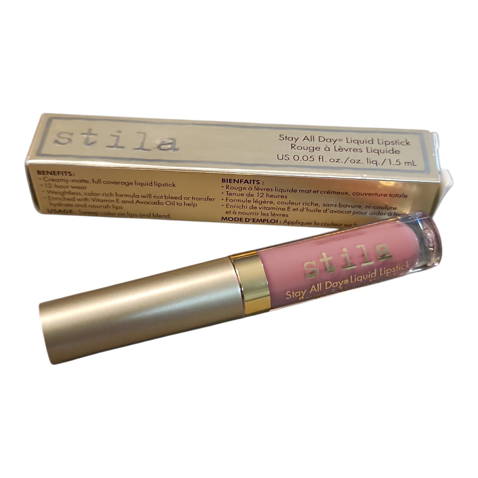 Stila Stay All Day Sheer Liquid Lipstick, PATINA , 0.05 fl oz NEW IN BOX Stila Stay All Day Sheer Liquid Lipstick, PATINA , 0.05 fl oz NEW IN BOX