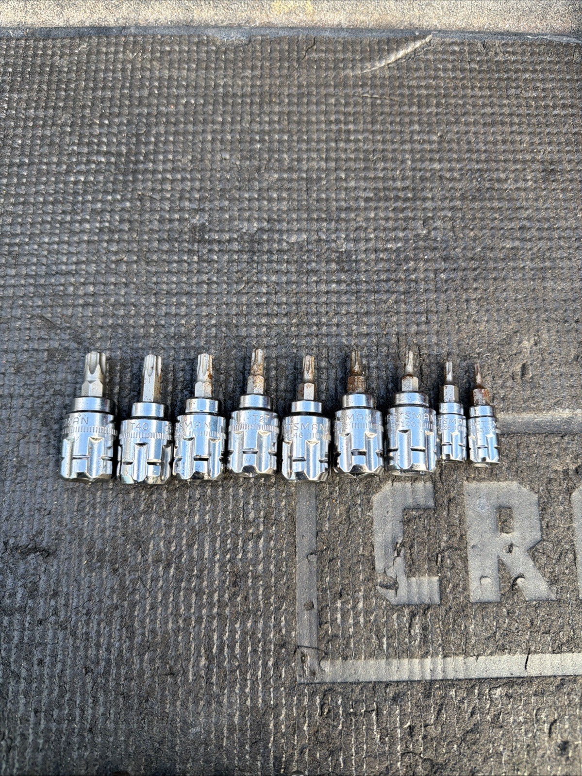 8pc Sears Craftsman Ugly Nos Max Axess Torx Socket Full Set T8-T45 3/8” 1/4” Dri