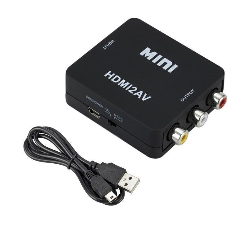 RCA AV to HDMI HD Converter Adapter Composite 3RCA CVBS Audio Video Wii NES SNES
