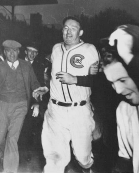 Gabby Hartnett 1938 Chicago Cubs 8x10 Clinching Homer HOF
