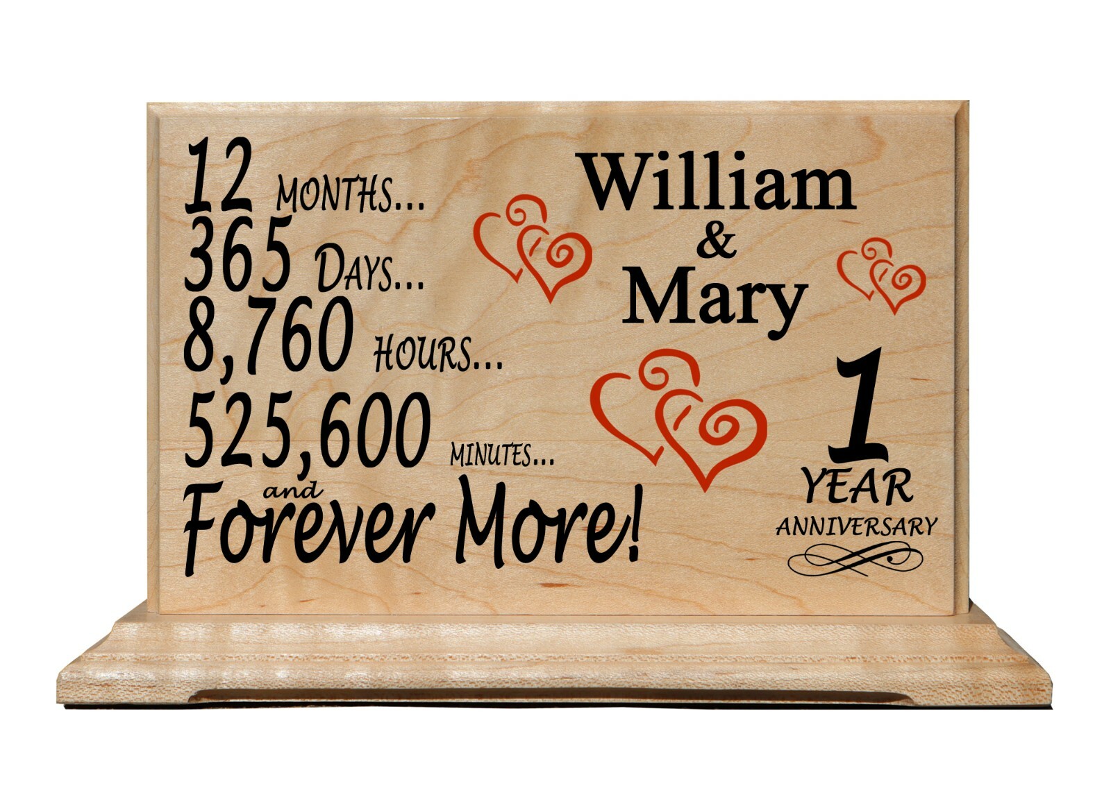 Personalized Wedding 1-100 Year Anniversary Sign Custom Couples Name Gift 