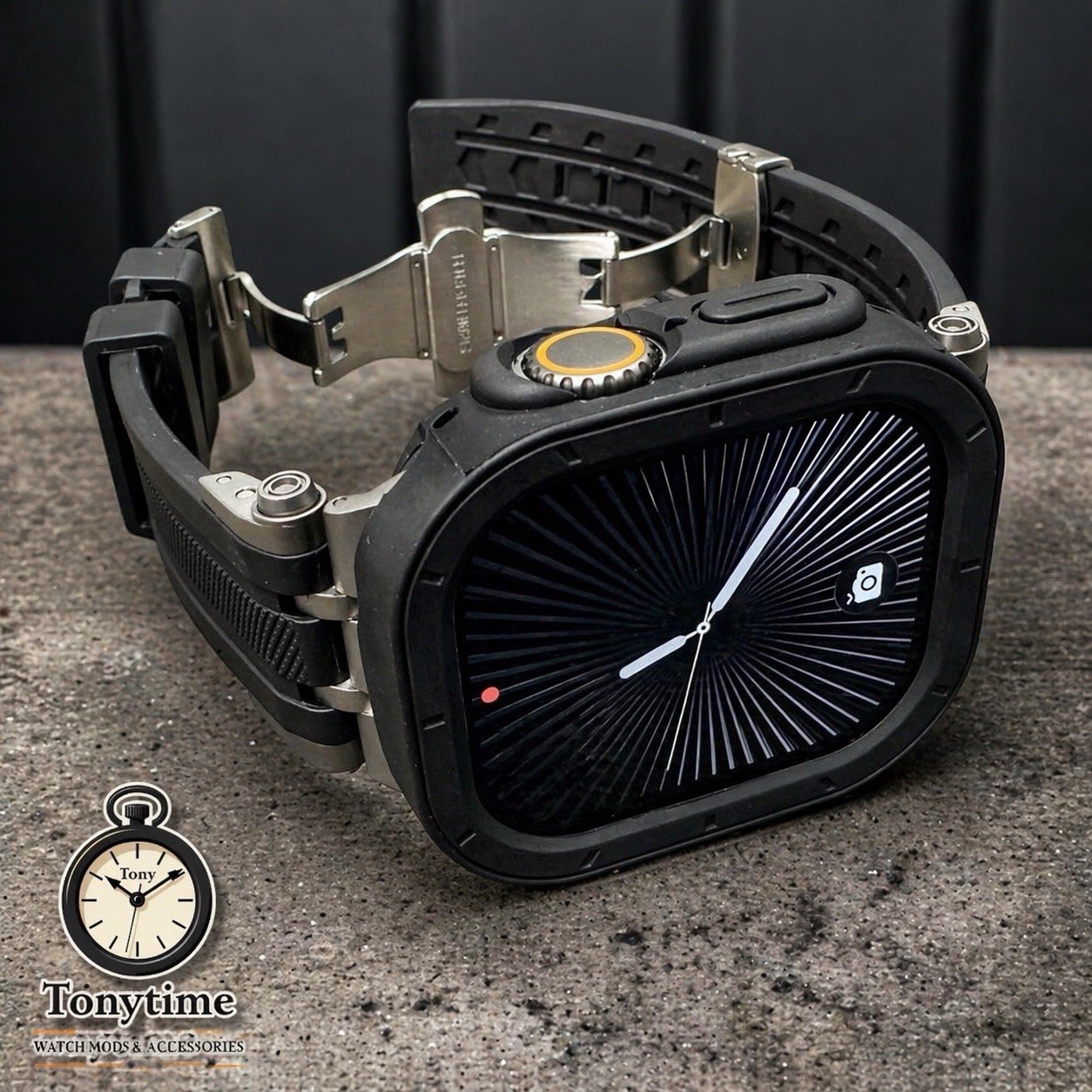 Titanium Sentinel Stealth Ultra Elite Mod Kit Apple Watch Ultra 49mm Case B.Fly