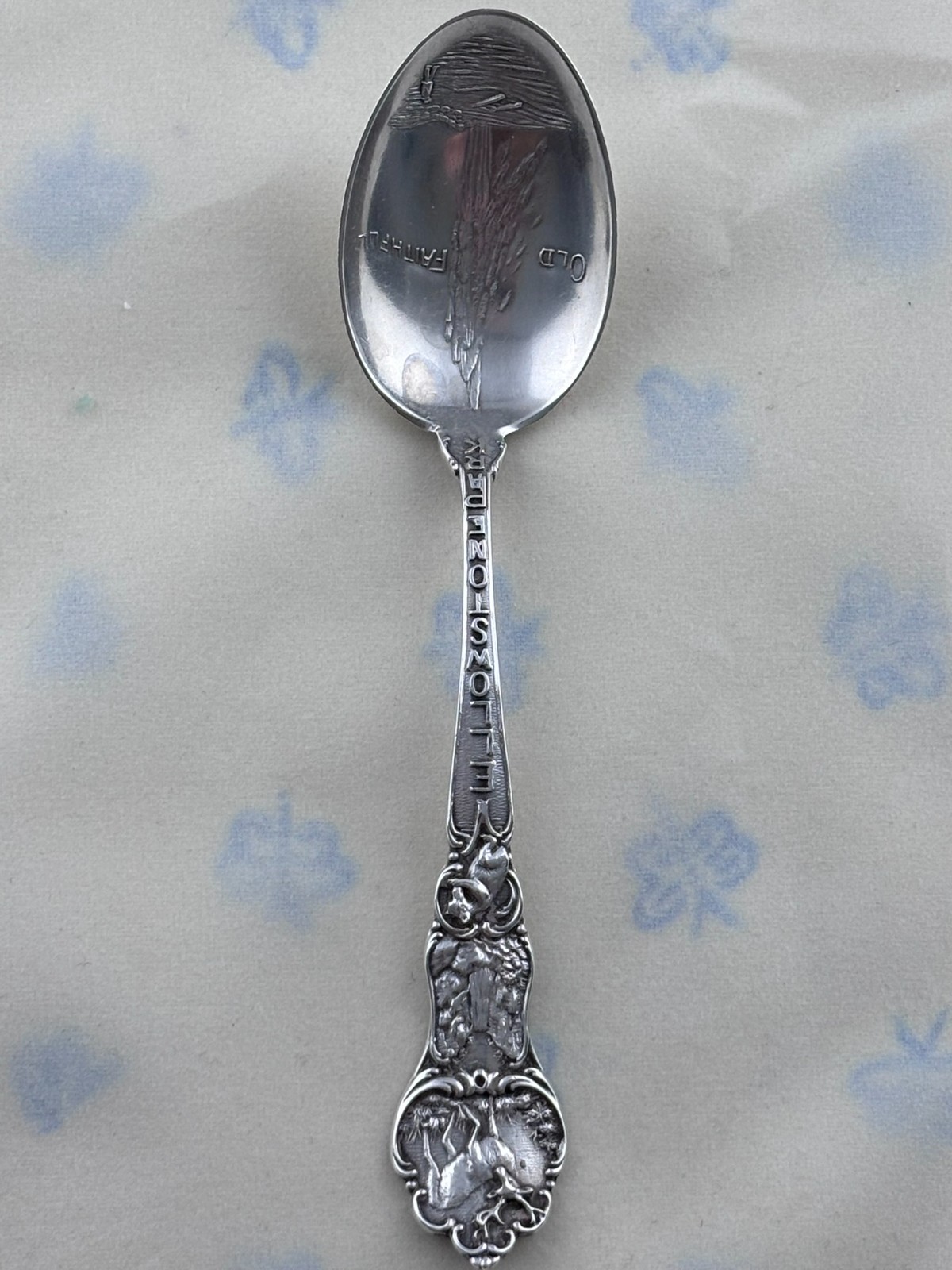 Antique Paye Baker Sterling Silver Yellowstone Park Old Faithful Souvenir Spoon