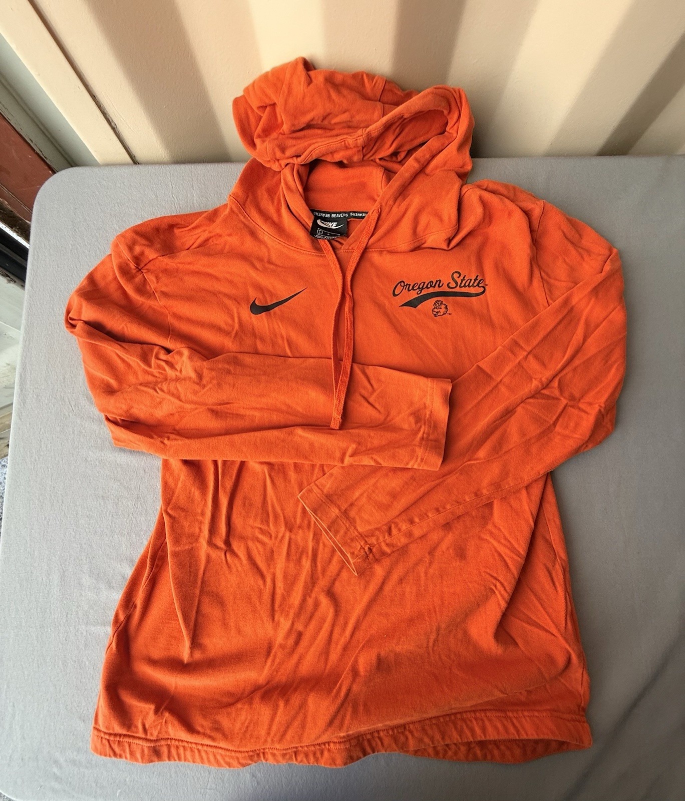 Nike Oregon State Beavers OSU Orange Hoodie Sweatshirt Mens Size L