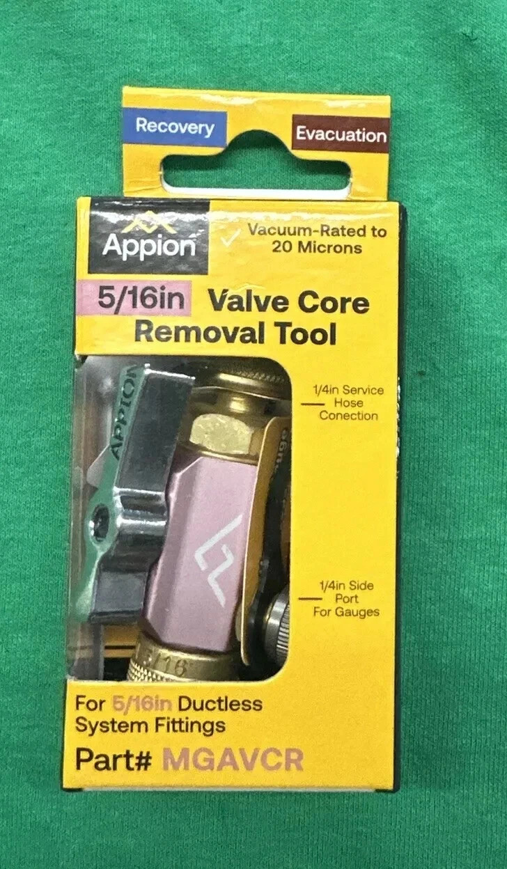 Appion Mgavcr Mega Flow Vacuum Rated Valve Core Removal Tool – 5/16 System Conne Appion Mgavcr Mega Flow Vacuum Rated Valve Core Removal Tool – 5/16 System Conne