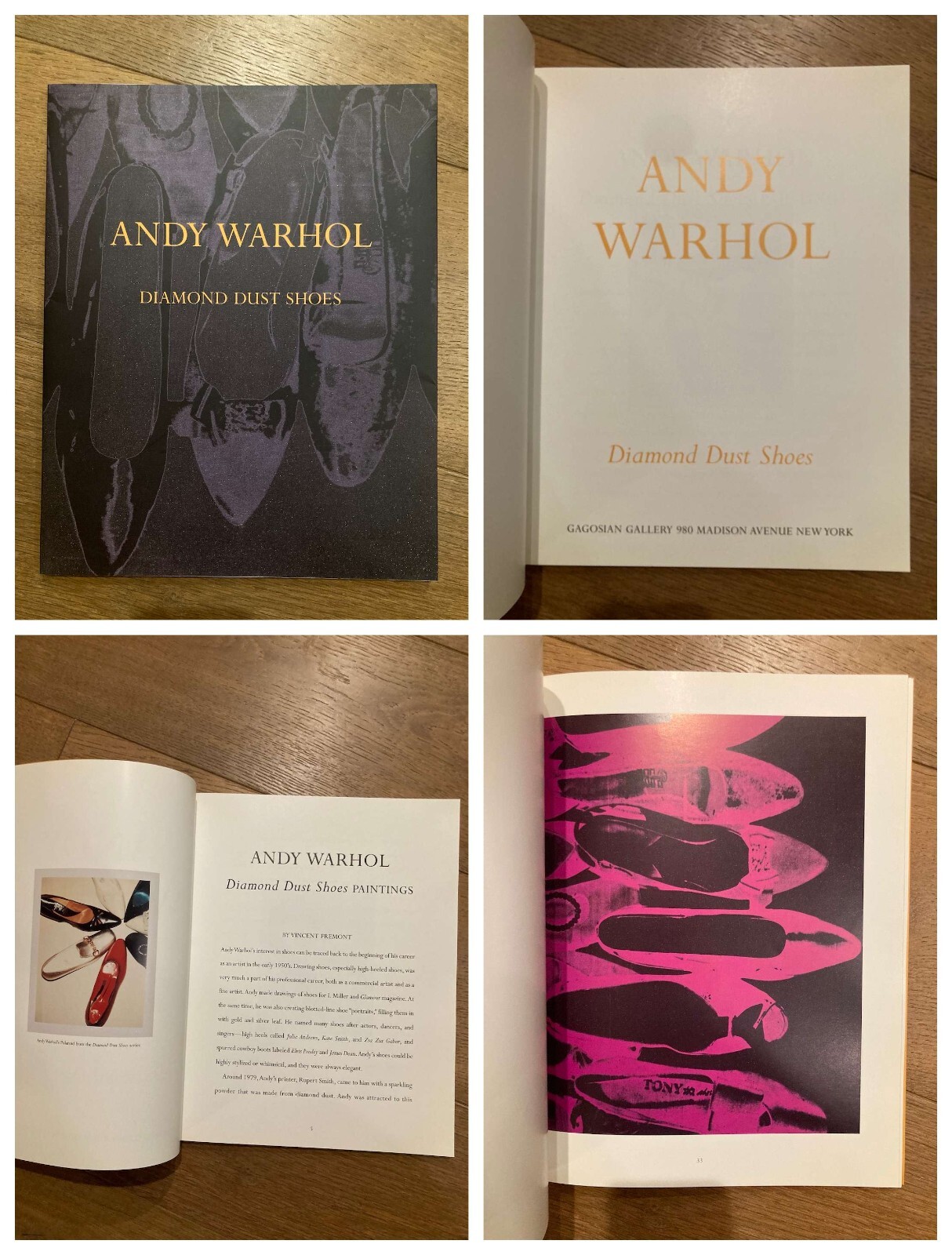 ANDY WARHOL Illustrated Art Catalog Diamond Dust Shoes Gagosian Gallery 1999 ANDY WARHOL Illustrated Art Catalog Diamond Dust Shoes Gagosian Gallery 1999