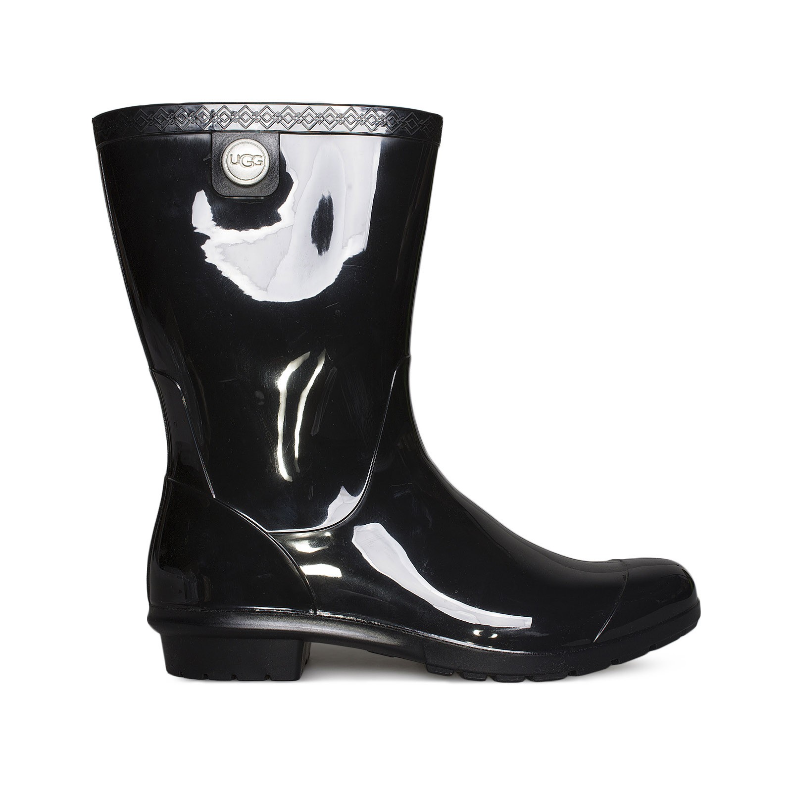 UGG SIENNA BLACK WATERPROOF RUBBER BOOT WOMEN\'S RAIN BOOTS SIZE US 12/UK 10 NEW