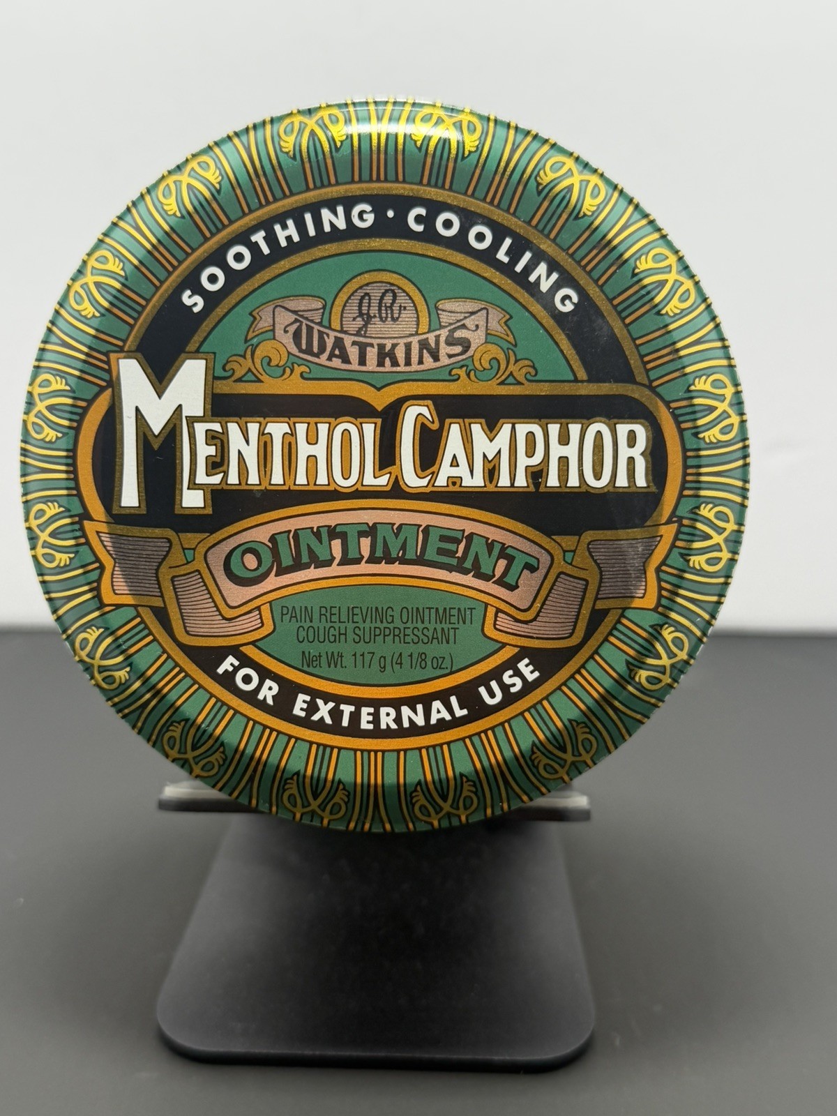 Vintage Watkins Menthol Camphor Pain Relief Cough OINTMENT Tin Vintage Watkins Menthol Camphor Pain Relief Cough OINTMENT Tin