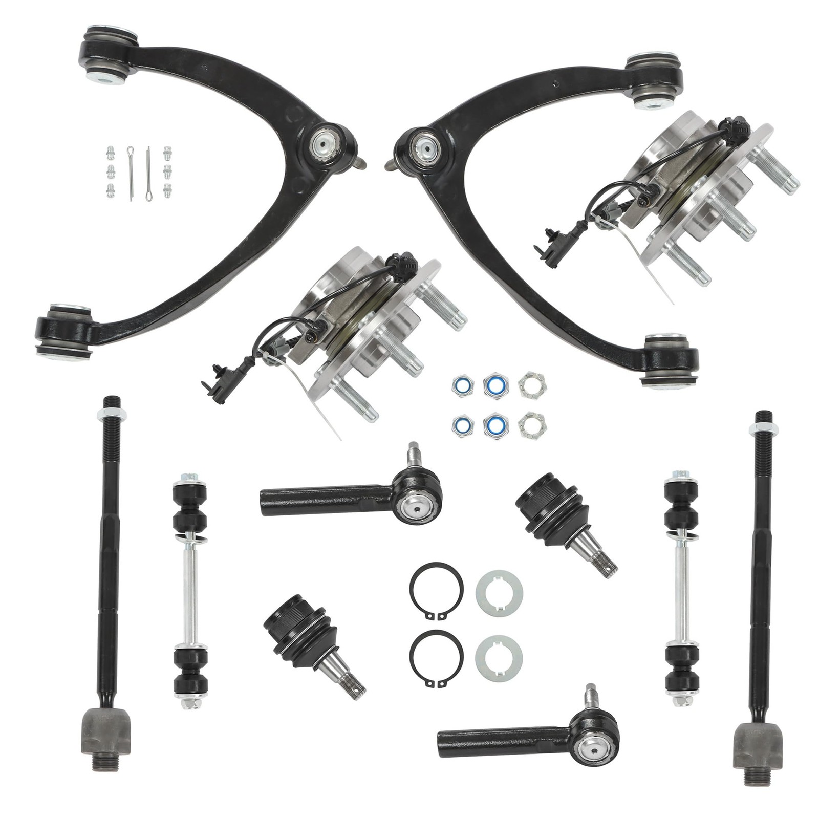 12Pcs 4WD Front Wheel Hub Control Arms Chevy Tahoe 2007-2014 521-024 521-023