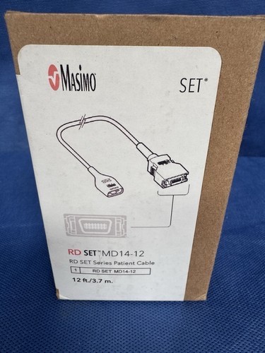 Masimo RD SET MD14-12 SpO2 Patient Cable Ref. 4081 New in Box Masimo RD SET MD14-12 SpO2 Patient Cable Ref. 4081 New in Box