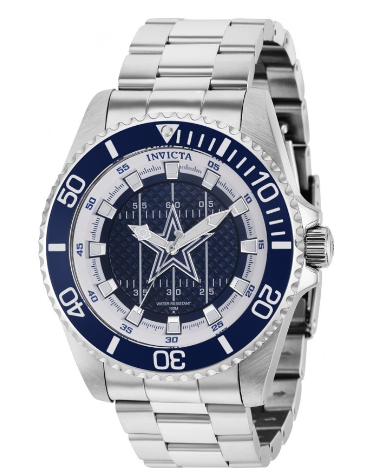 Invicta NFL Dallas Cowboys Men\'s 47mm Blue Dial Stainless Quartz Watch 36923 Invicta NFL Dallas Cowboys Men\'s 47mm Blue Dial Stainless Quartz Watch 36923