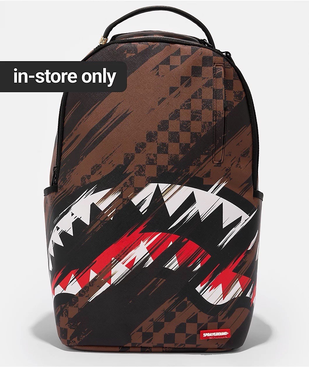 SPRAYGROUND LIMITED EDITION BACKPACK SMEARED GRUNGE SHARK BROWN BLACK SHARK NEW SPRAYGROUND LIMITED EDITION BACKPACK SMEARED GRUNGE SHARK BROWN BLACK SHARK NEW