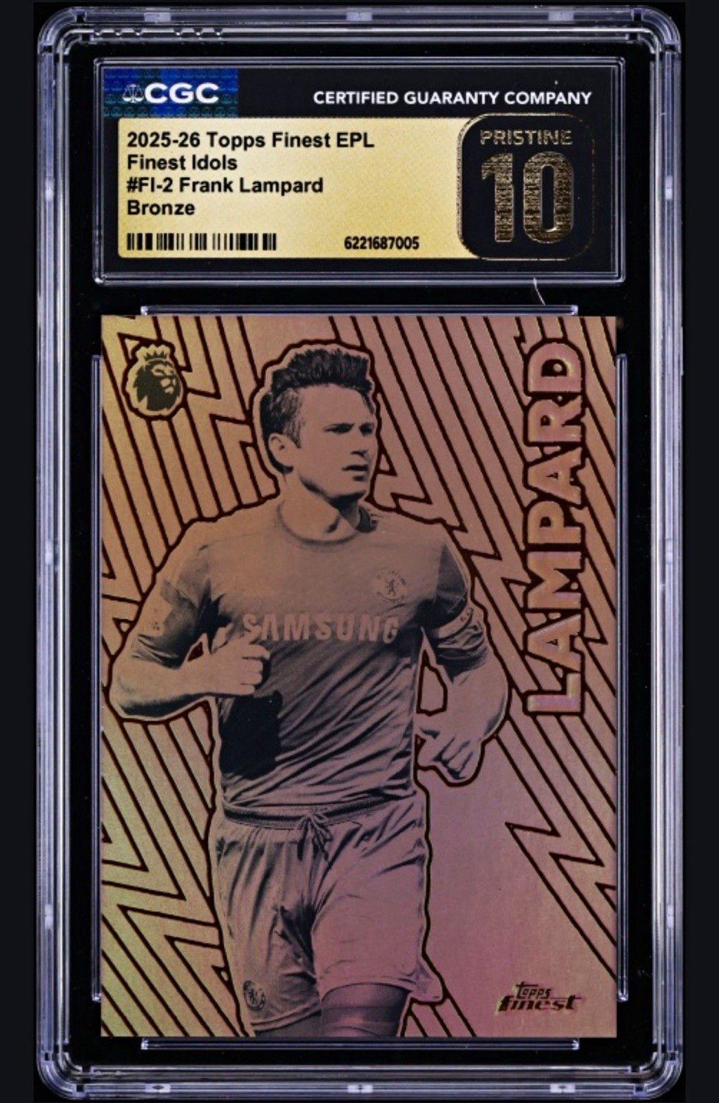 Topps Finest EPL2025-26 Frank Lampard Chelsea Idols Bronze #FI-2 PRISTINE CGC 10 Topps Finest EPL2025-26 Frank Lampard Chelsea Idols Bronze #FI-2 PRISTINE CGC 10