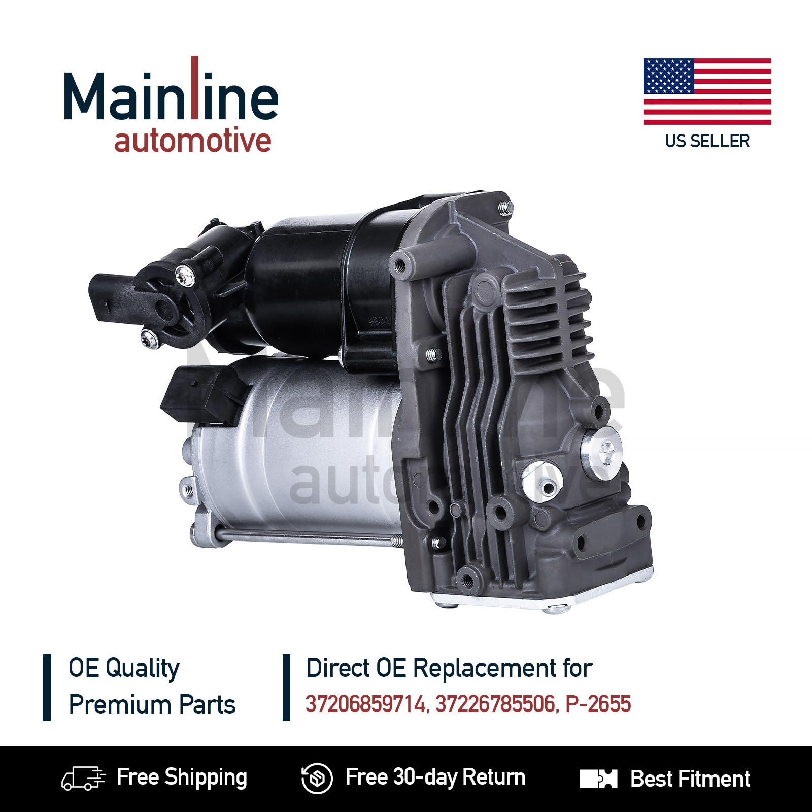 Rear 2007-2014 BMW X5 X6 Premium OE-Replacement Air Suspension Compressor
