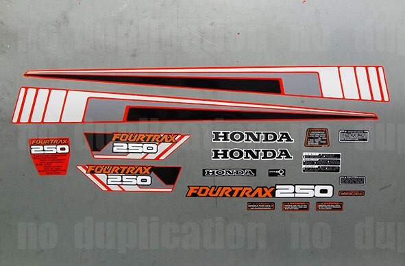 1985 85'  Fourtrax 250 graphics decals ATV 18pc Stickers Kit Quad