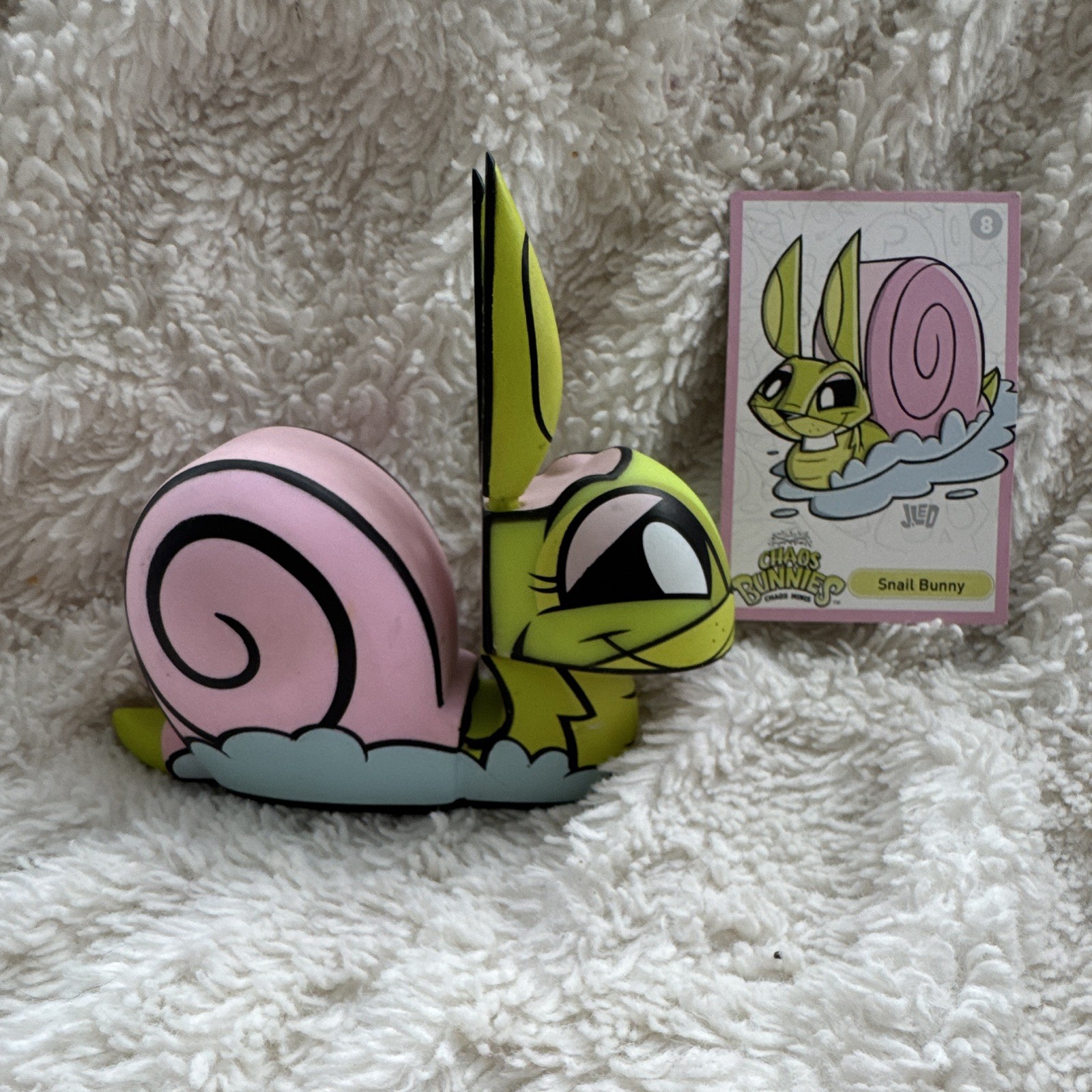 The Loyal Subjects Chaos Bunnies Chaos Minis Snail Bunny #8 Vinyl—w/ Card