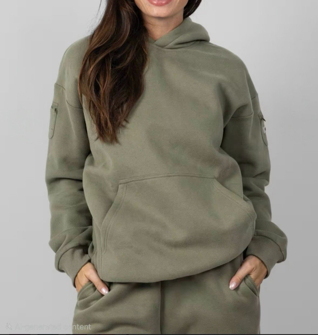 Comfrt Travel Essentials Hoodie - Moss - Size M - KJHU47 Comfrt Travel Essentials Hoodie - Moss - Size M - KJHU47