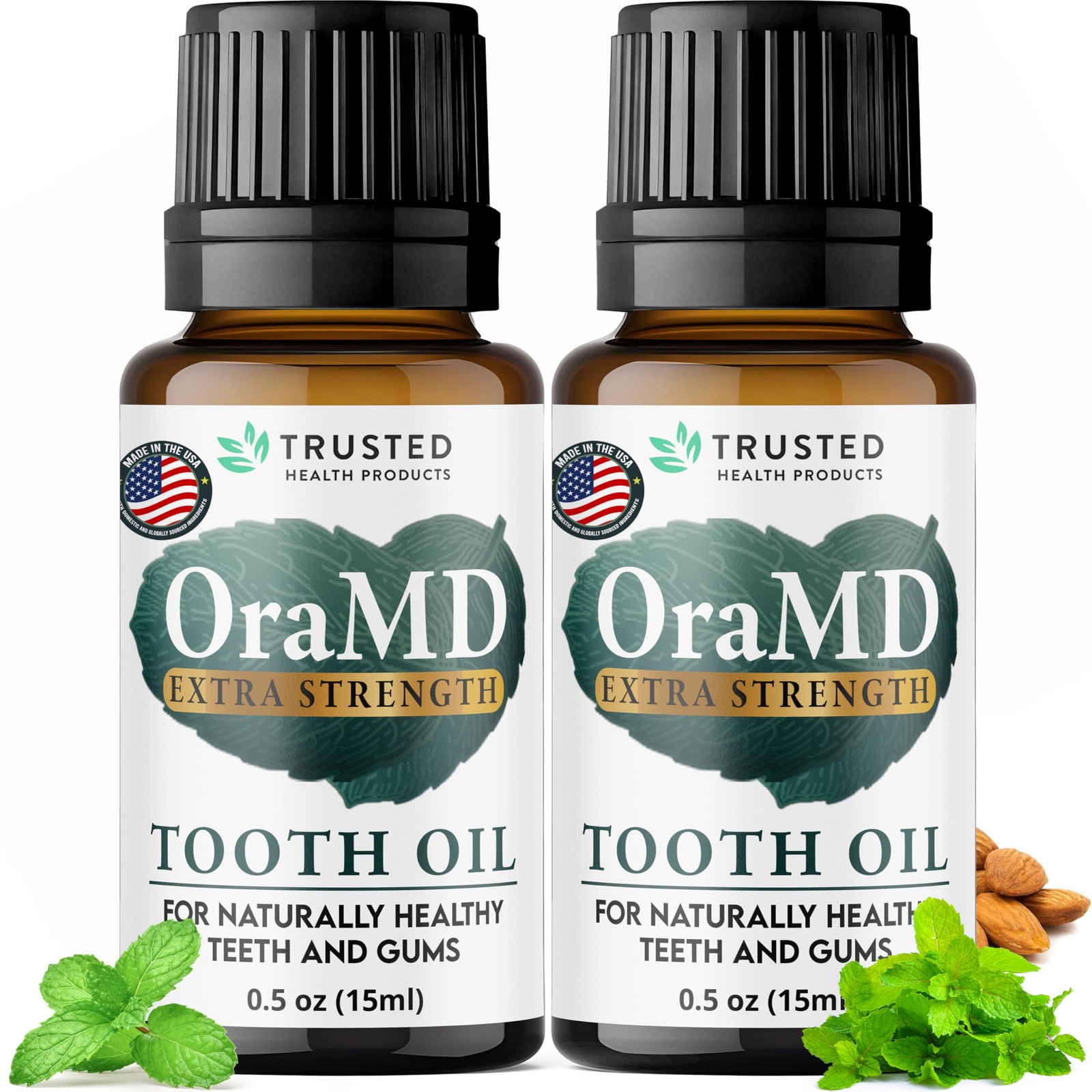 OraMD 4-in-1 Extra Strength Tooth Oil - Clinically Tested Maximum Strength Gu...