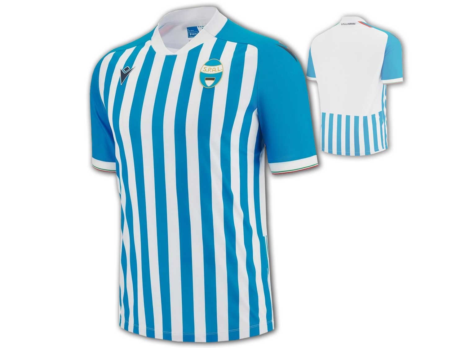 Spal Home Jersey 23 24 Blue Macron Spal Ferrara Fan Shirt M L XL XXL